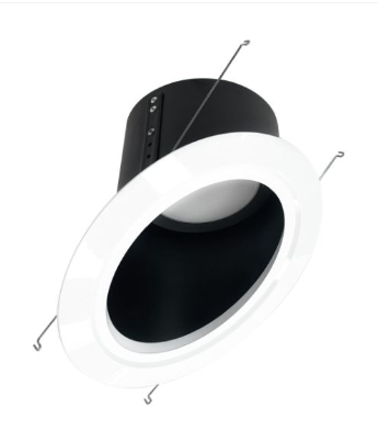 Nora Lighting NLRS-6S11L127B 6" Super Sloped Led Retrofit Reflector Black Reflector W/ White Flange, Voltage 120V, Color Temperature 2700K, Lumens 1,200 lm