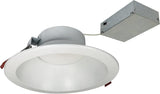 Nora Lighting NLTH-81TW-HZMPW 8" Theia LED Downlight with Selectable CCT, 120-277V 0-10V, Haze Reflector / Mattwe Powder White Flange