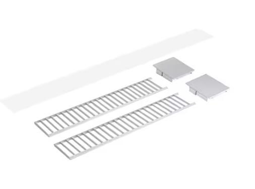 Nora Lighting NLUD-2LOUVAA Louver Accessory Set for NLUD-2334, Aluminum Louver, Aluminum End Caps
