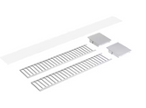 Nora Lighting NLUD-2LOUVAA Louver Accessory Set for NLUD-2334, Aluminum Louver, Aluminum End Caps