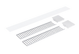 Nora Lighting NLUD-2LOUVAW Louver Accessory Set for NLUD-2334, Aluminum Louver, White End Caps