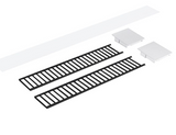 Nora Lighting NLUD-2LOUVBW Louver Accessory Set for NLUD-2334 Black Louver, White End Caps