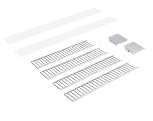 Nora Lighting NLUD-4LOUVAA Louver Accessory Set for NLUD-4334 Aluminum Louver Aluminum End Caps