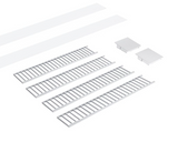 Nora Lighting NLUD-4LOUVAW Louver Accessory Set for NLUD-4334 Aluminum Louver White End Caps