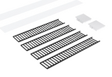 Nora Lighting NLUD-4LOUVBW Louver Accessory Set for NLUD-4334 Black Louver White End Caps