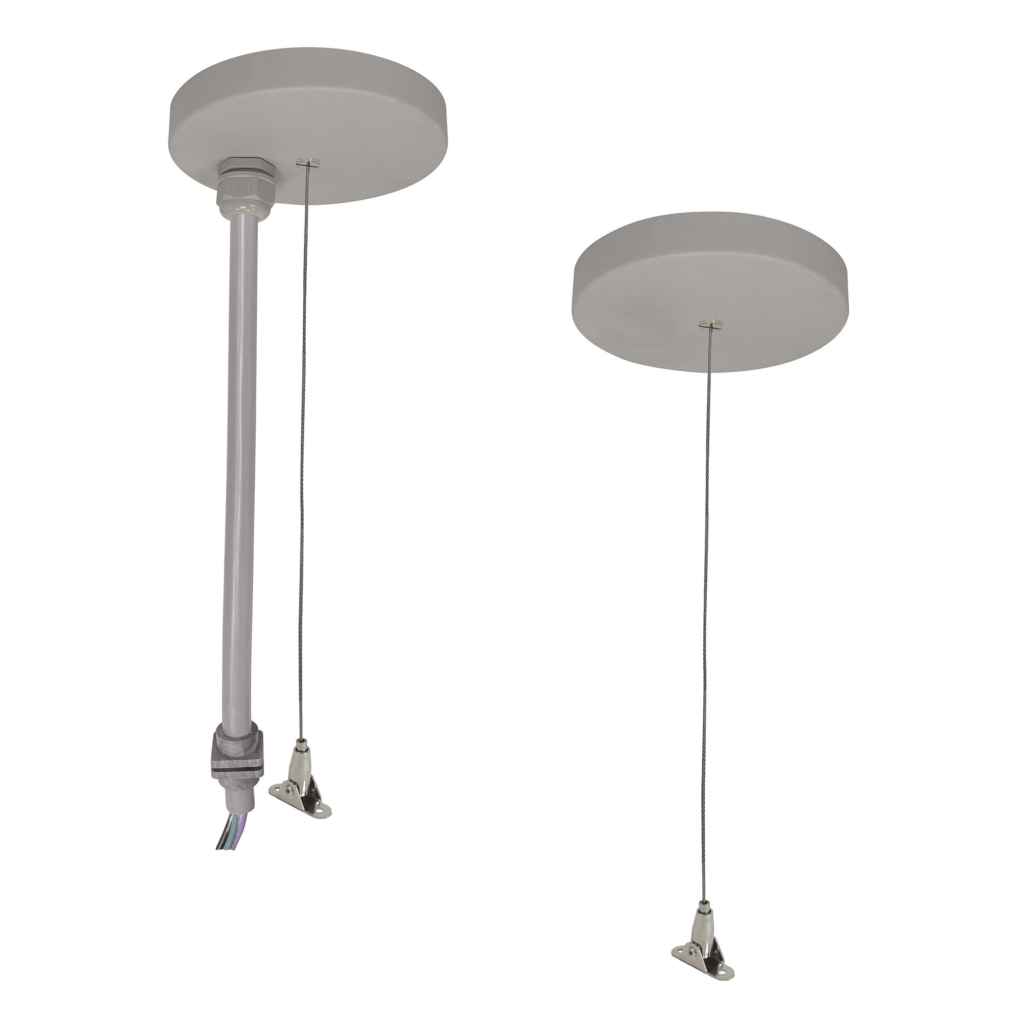Nora Lighting NLUD-PCCA/6W-20 20' Pendant & Power Mounting Kit for L-Line Indirect / Direct, Wired For EM, Aluminum