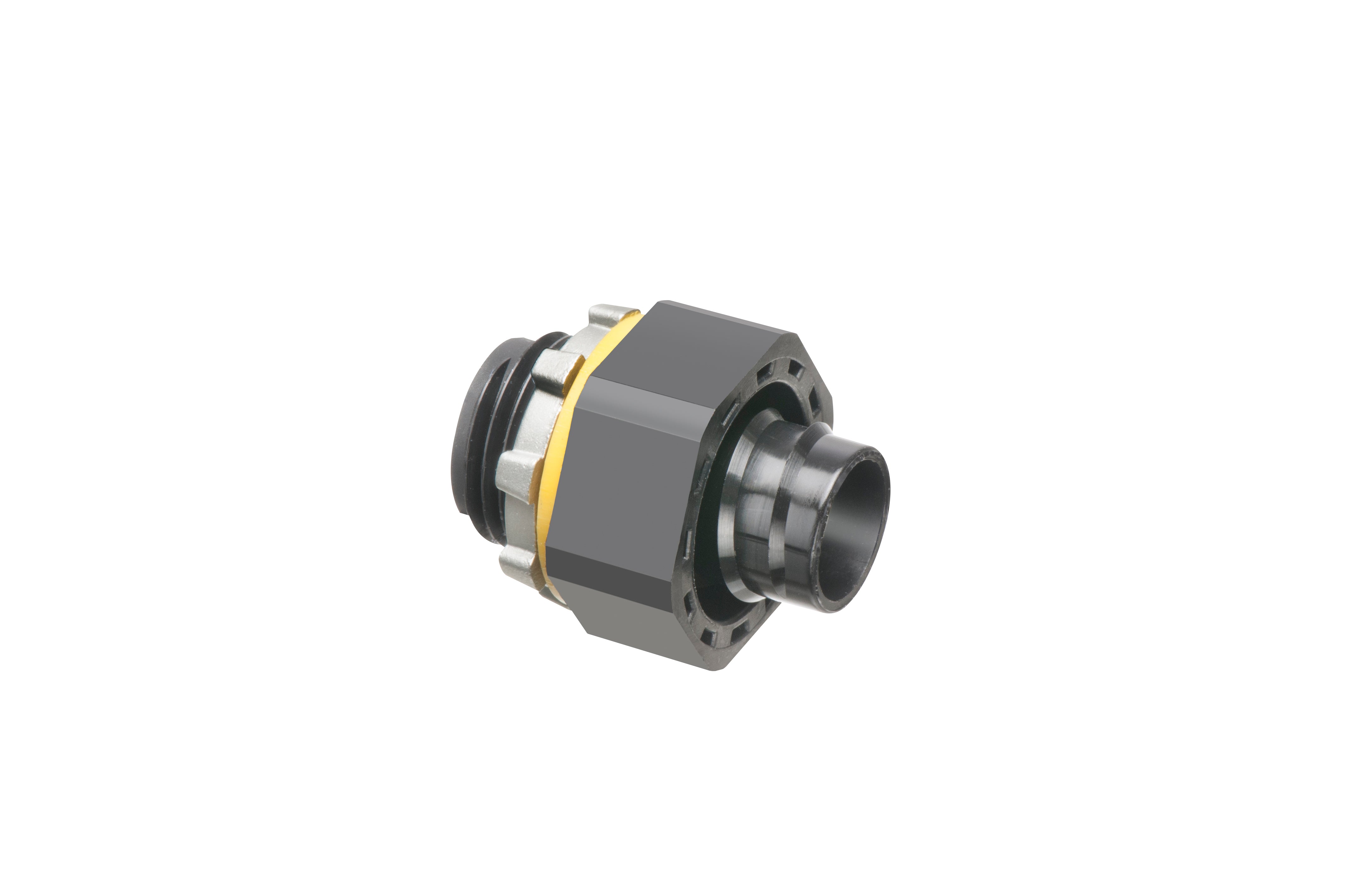 Arlington NMSC50BL 1/2" Straight Screw-On Non-Metallic Liquidtight Connector, Black