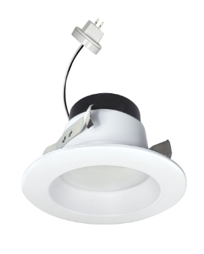 Nora Lighting NOXLV-4R2TWWW 4" Onyx LED 12Vac Retrofit Baffle, Wattage 11W, Selectable CCT, White Finish
