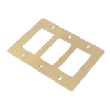 Buster + Punch NPL-053588 3 Gang Metal Wall Plate, Brass Finish