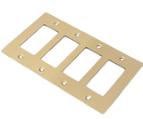 Buster + Punch NPL-053593 4 Gang Metal Wall Plate, Brass Finish