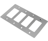 Buster + Punch NPL-073595 4 Gang Metal Wall Plate Without/ Logo, Steel Finish