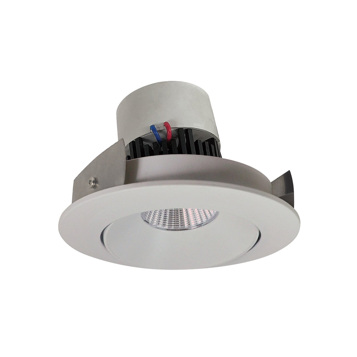 Nora Lighting NPRLV-4RC27XWW 4" Pearl 120V LED Round Adjustable Cone Retrofit, 12 Watt, 1250lm Lumens, 2700K CCT, 90+ CRI, White Reflector White Flange