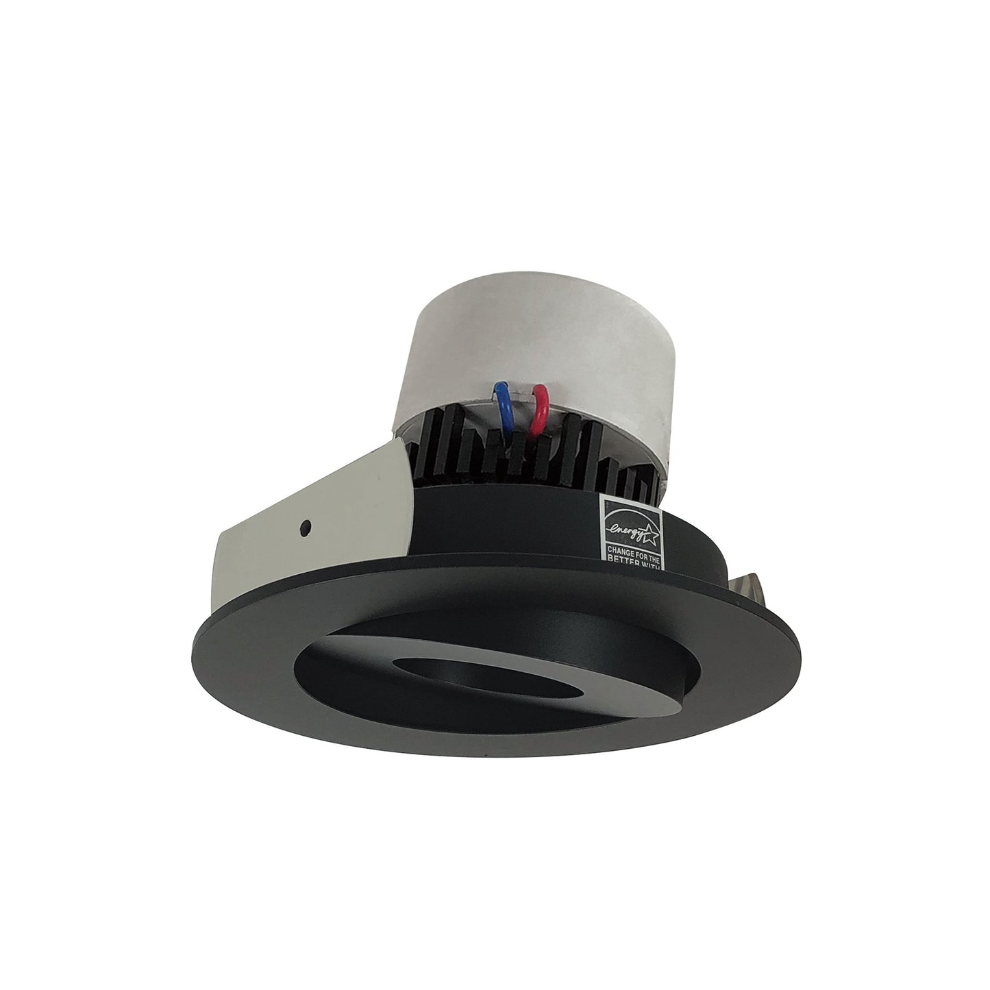 Nora Lighting NPRLV-4RGCDXBB 4" Pearl 120V LED Round Adjustable Gimbal Retrofit, 800 Lumens, 12W, Comfort Dim, 90+ CRI, Beam Spread Options, Dimmable, White Finish