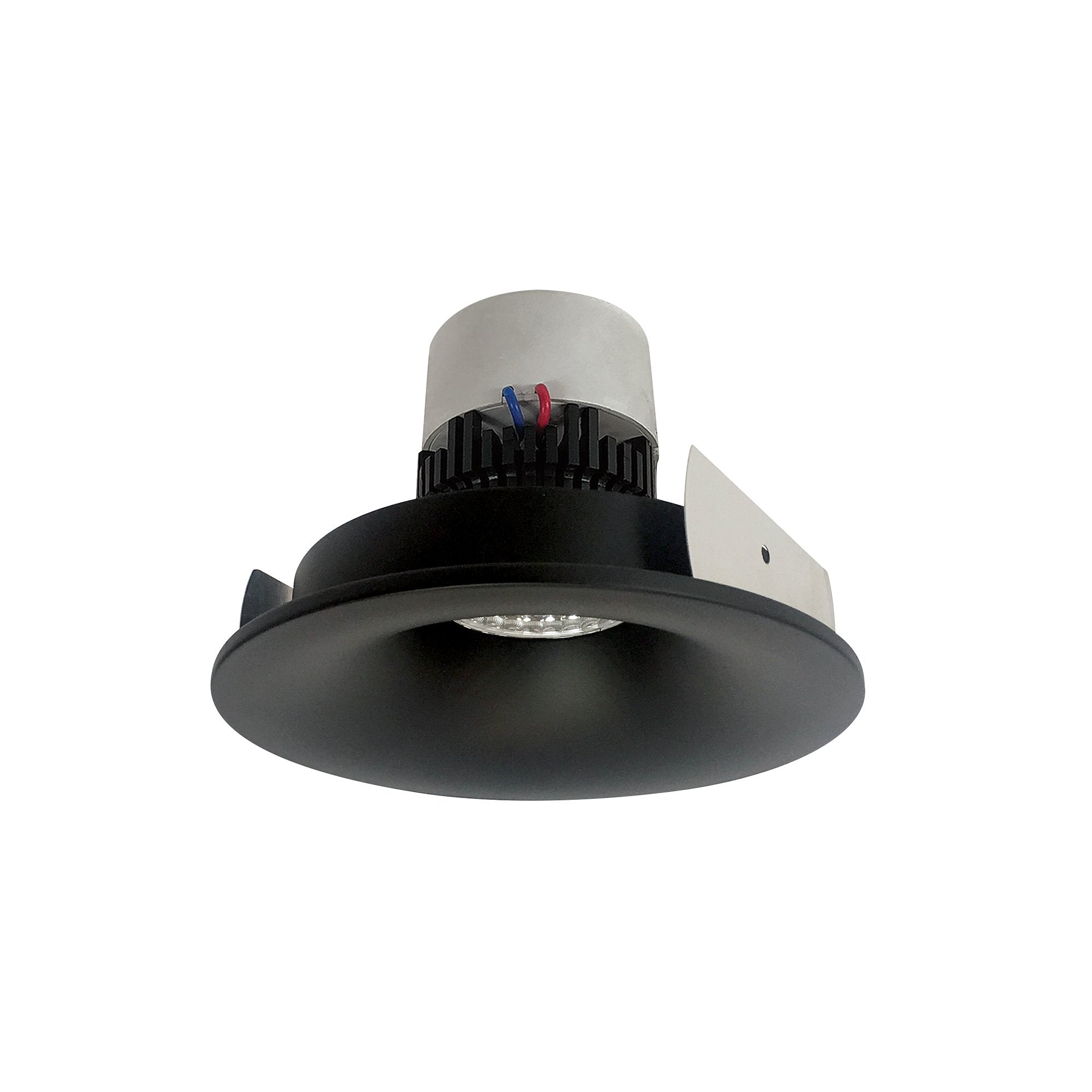 Nora Lighting NPRLV-4RNB30XBB 4" Pearl 120V LED Round Bullnose Retrofit, 1250 Lumens, 12W, 3000K, 90+ CRI, Beam Spread Options, Dimmable, Black Finish