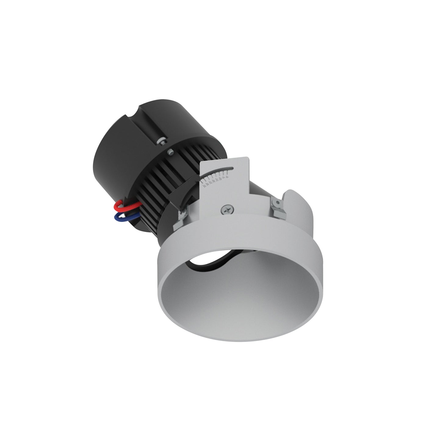 Nora Lighting NPR-4RTSLA30XHZ 4" Pearl 120V LED Round Trimless Adjustable Slot Retrofit - CCT: 3000K - Finish: Haze