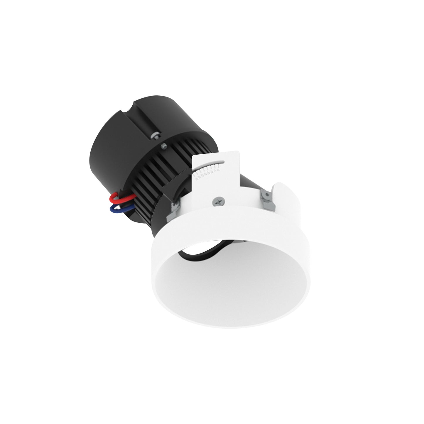 Nora Lighting NPR-4RTSLACDXMPW 4" Pearl LED Round Trim less Adjustable Slot Retrofit - CCT: Comfort Dim - 10W-  Finish - Bright White
