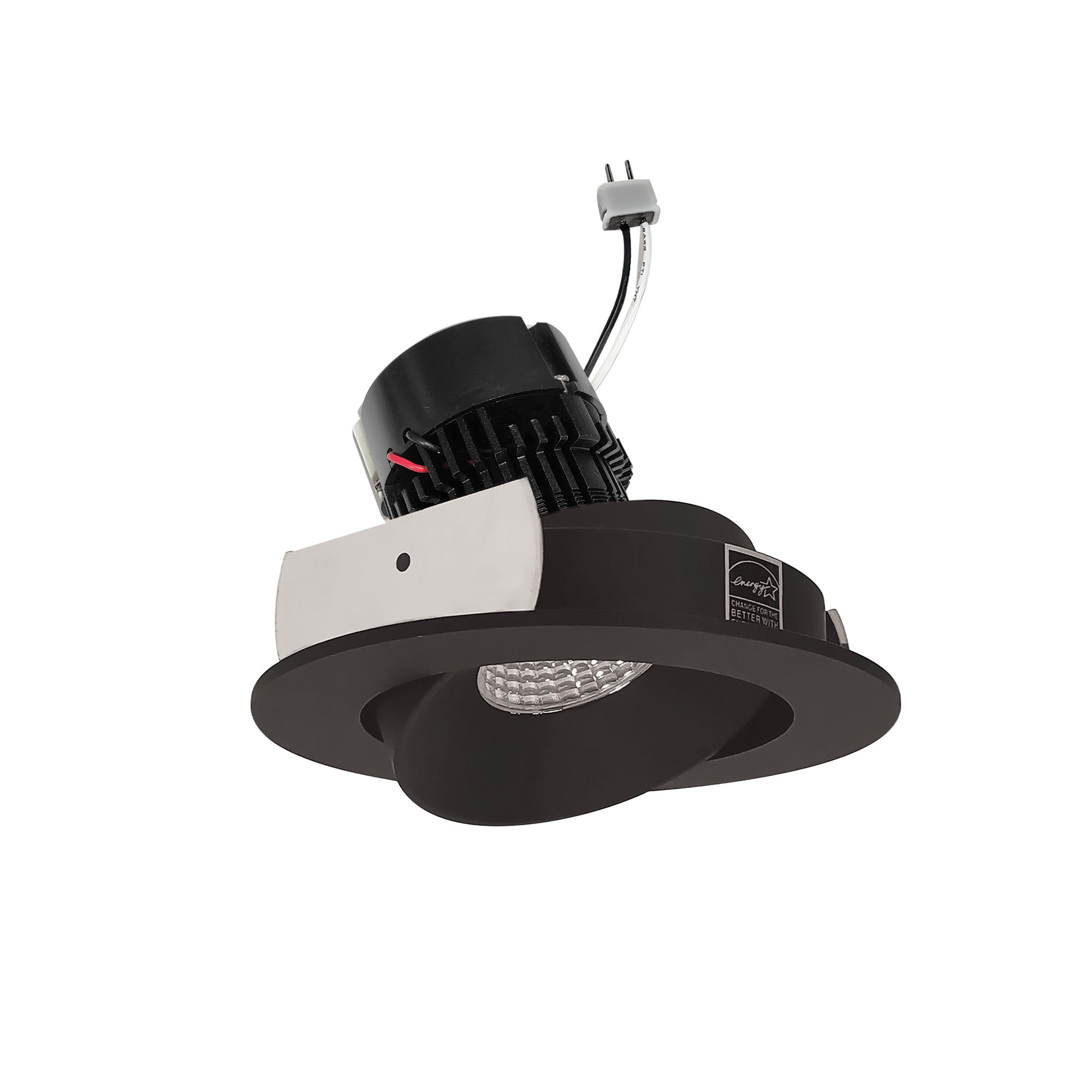Nora Lighting NPRLV-4RC30XBZ " Pearl 12V LED Round Adjustable Cone Retrofit, 1200 Lumens, 11W, GU5.3 Socket, 3000K, 90+ CRI, Beam Spread Options, Dimmable, Bronze / Bronze