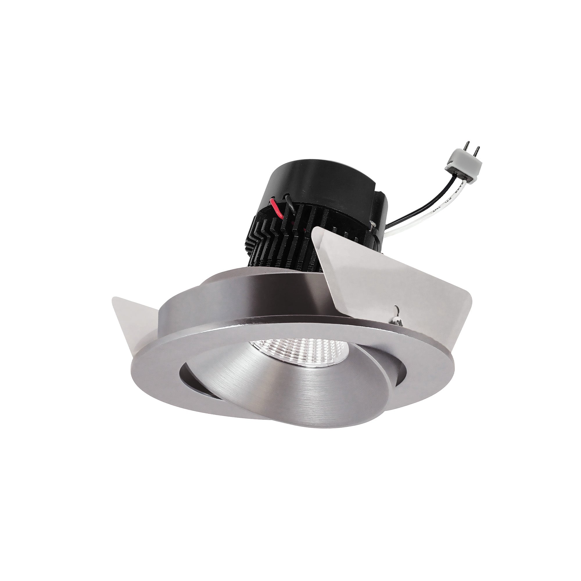 Nora Lighting NPRLV-4RC27XNN " Pearl 12V LED Round Adjustable Cone Retrofit, 1200 Lumens, 11W, GU5.3 Socket, 2700K, 90+ CRI, Beam Spread Options, Dimmable, Natural Metal / Natural Metal