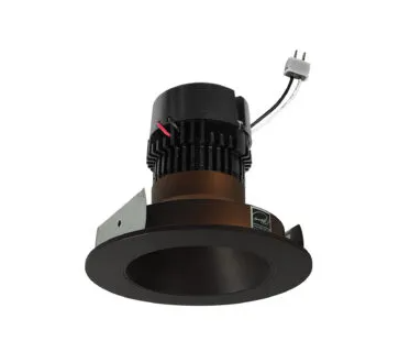 NORA Lighting NPRLV-4RNDC40XBZ 4" Pearl Low Voltage LED Round Retrofit Reflector, Lumens 1150lm / Wattage 11W, Color Temperature 4000K, Bronze Reflector / Bronze Flange