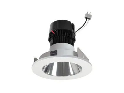 NORA Lighting NPRLV-4RNDC40XNN 4" Pearl Low Voltage LED Round Retrofit Reflector, Lumens 1150lm / Wattage 11W, Color Temperature 4000K, Natural Metal Reflector / Natural Metal Flange
