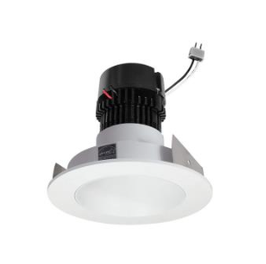 NORA Lighting NPRLV-4RNDC40XMPW 4" Pearl Low Voltage LED Round Retrofit Reflector, Lumens / Wattage 1150lm / 11W, Color Temperature 4000K, Matte Powder White Reflector /  Matte Powder White Flange