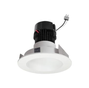 NORA Lighting NPRLV-4RNDC30XWW 4" Pearl Low Voltage LED Round Retrofit Reflector, Lumens / Wattage 1150lm / 11W, Color Temperature 3000K, White Reflector /  White Flange