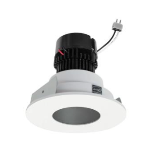 NORA Lighting NPRLV-4RPH40XHZMPW 4" Pearl Low Voltage LED Round Pinhole Retrofit, Lumens 950lm / Wattage 11W, Color Temperature 4000K, Haze Pinhole / Matte Powder White Flange
