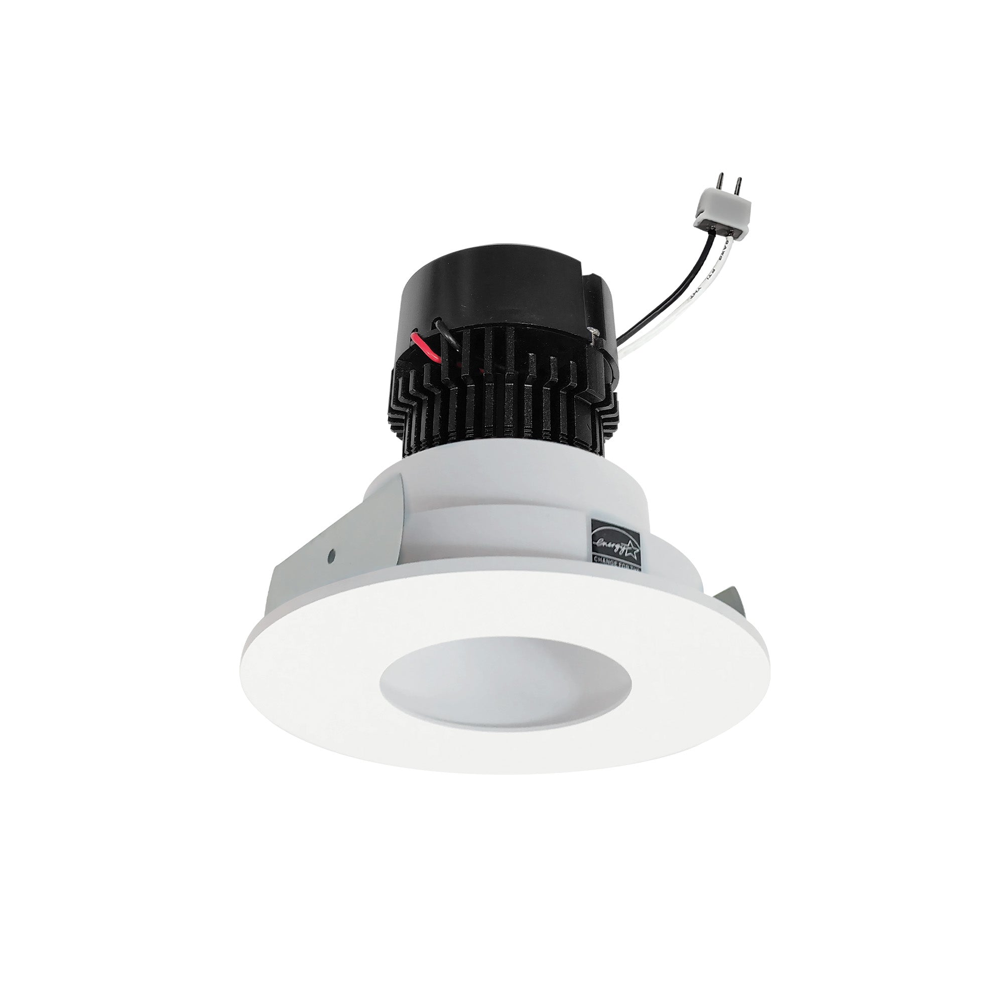 Nora Lighting NPRLV-4RPHCDXMPW 4" Pearl 12V LED Round Fixed Pinhole Retrofit, 550lm, 11W, Comfort Dim, 90+ CRI, Matte Powder White