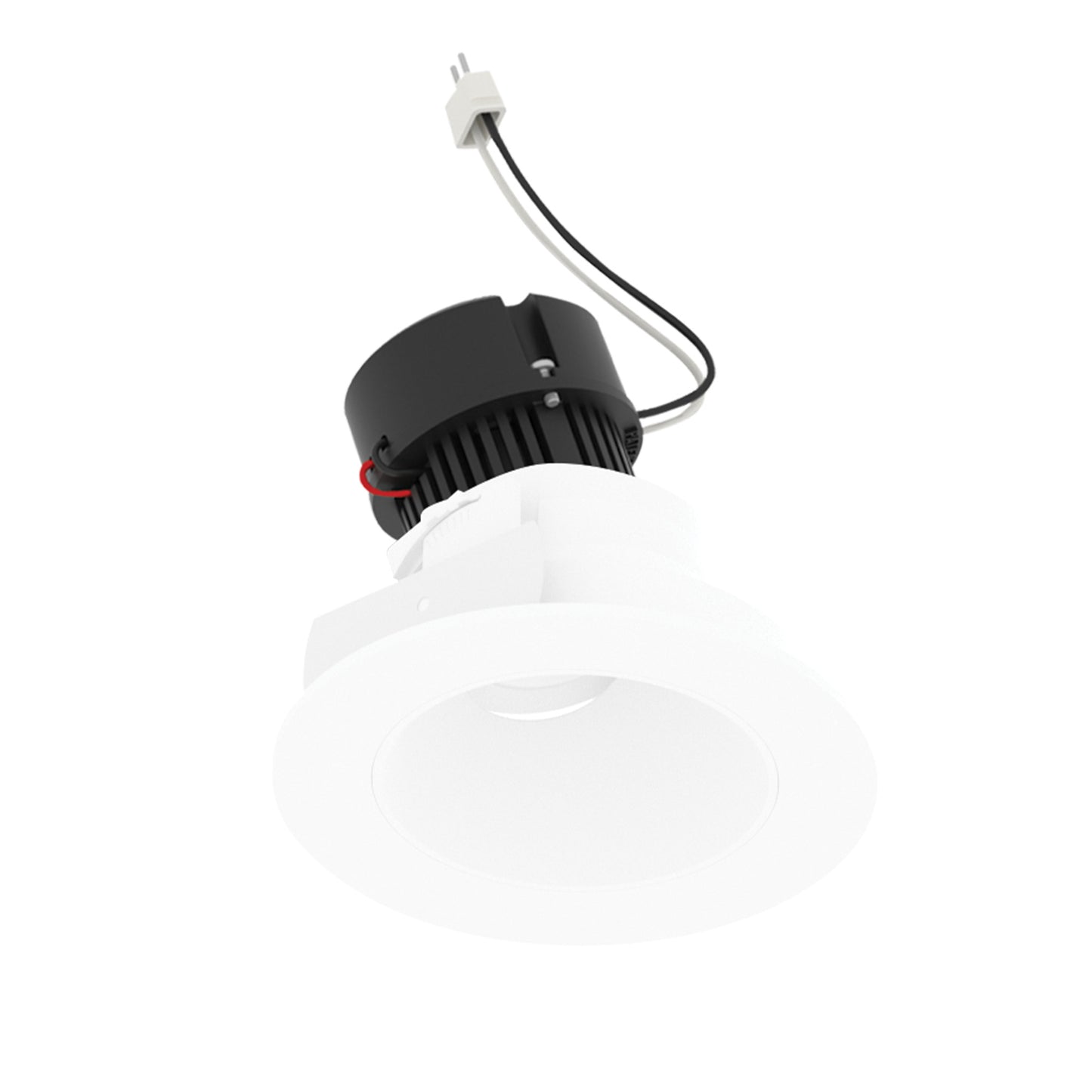 Nora Lighting NPRLV-4RSLA30XMPW 4" Pearl LED Round Adjustable Slot Retrofit - Lumens: 1050lm - CCT: 3000K - Finish: White Reflector / Bright White Flange