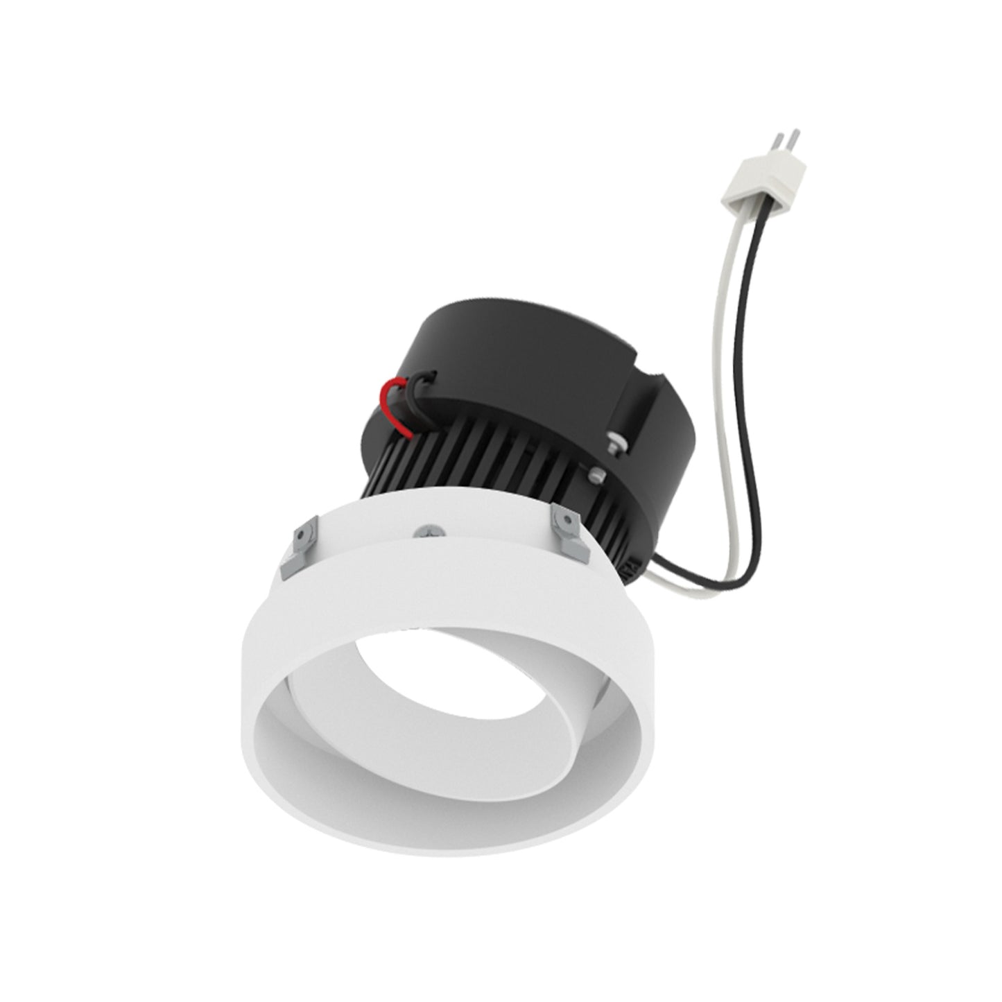 Nora Lighting NPRLV-4RTLA30XWW 4" Pearl LED Round Trimless Adjustable Retrofit Downlight - Lumens: 1250lm - CCT: 3000K - Finish: Warm White Adjustable / Warm White Reflector
