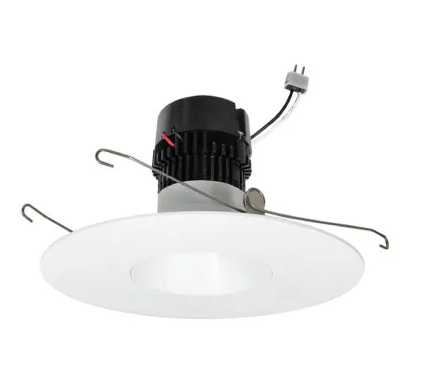 NORA Lighting NPRLV-56RNDCCDXMPW 5"/6" Pearl Low Voltage LED Round Retrofit Reflector, Lumens 700lm / Wattage 11W, CCT Comfort Dim, Matte Powder White Reflector / Matte Powder White Flange