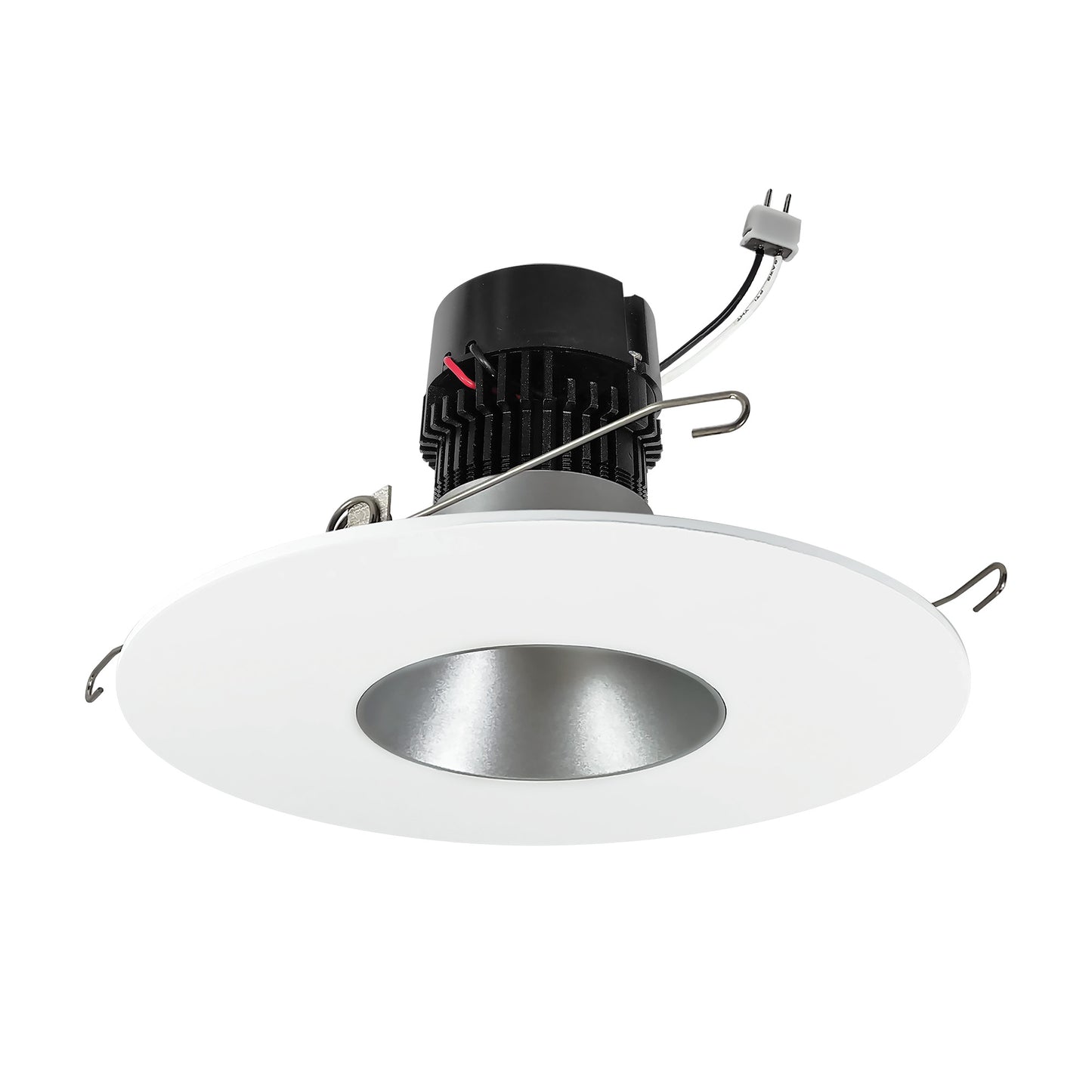 Nora Lighting NPRLV-56RNDC35XHZMPW 5"/6" Pearl 12V LED Round Retrofit Reflector, 1150lm, 11W, 3500K, 90+ CRI, Haze Reflector Matte Powder White Flange