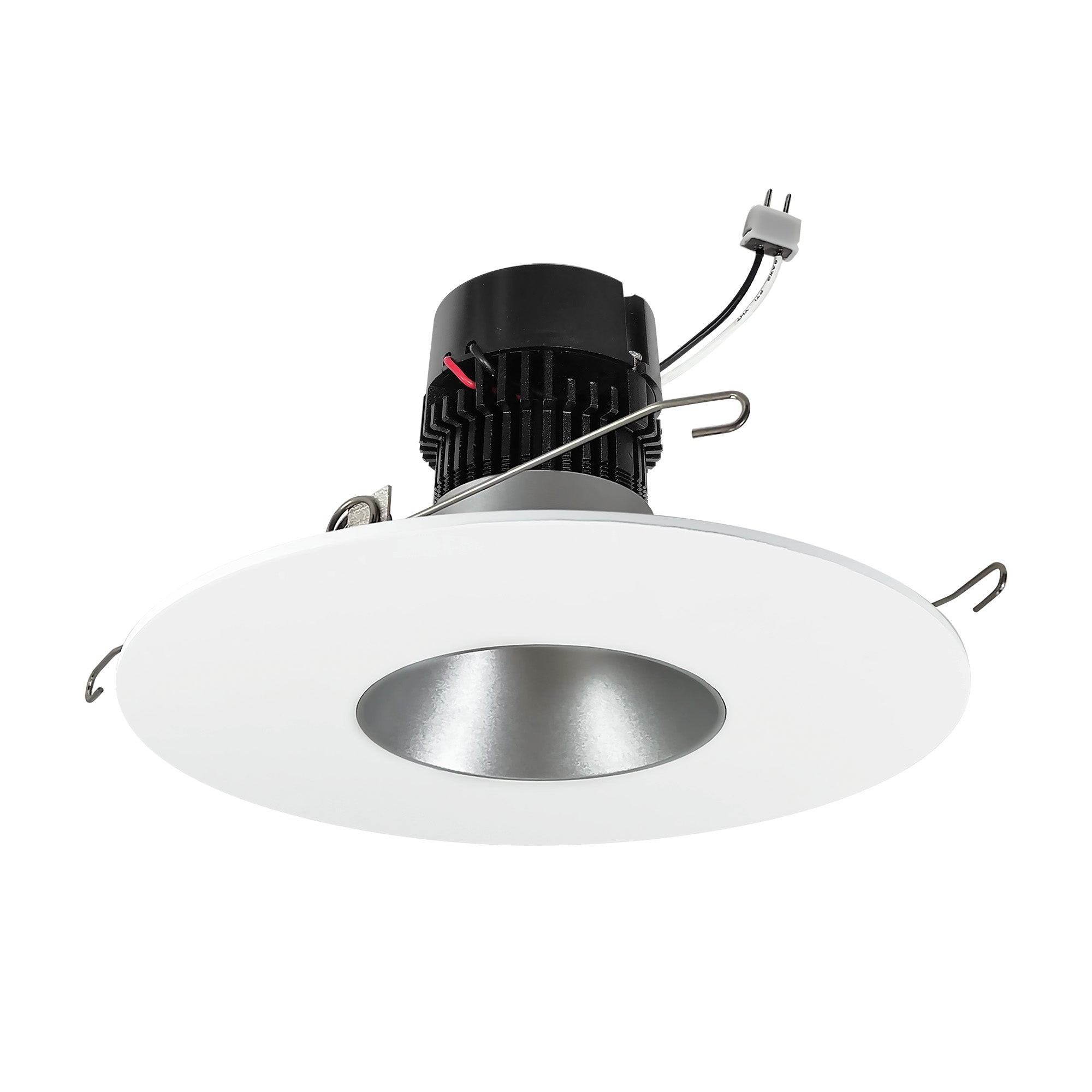 Nora Lighting NPRLV-56RNDC35XHZMPW 5"/6" Pearl 12V LED Round Retrofit Reflector, 1150lm, 11W, 3500K, 90+ CRI, Haze Reflector Matte Powder White Flange