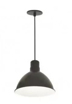 Nora Lighting NRLM-10ST3030BWLE4/96 10" RLM LED Shade W/96" Stem, CCT 30K, Black Outer / White Inner Finish