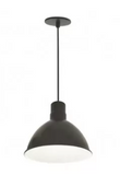 Nora Lighting NRLM-10ST3030BWLE4/36 10" RLM LED Shade W/36" Stem, CCT 30K, Black Outer / White Inner Finish