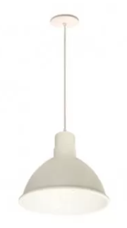Nora Lighting NRLM-10ST2040WWLE4/36 10" RLM LED Shade W/36" Stem, CCT 40K, White Outer / White Inner Finish