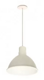 Nora Lighting NRLM-10ST2040WWLE4/84 10" RLM LED Shade W/84" Stem, CCT 40K, White Outer / White Inner Finish