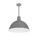 Nora Lighting NRLM-16ST3830GMWLE4/72 16" RLM 72" Stem Mounted LED Shade - 48 Watt - 3000K Color Temp. - 3800 Lumens - 0-10V/Triac/ELV - Gun Metal Outer / White Inner