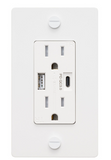 Buster + Punch NSC-143236 Complete Metal USB-A+C Duplex Outlet