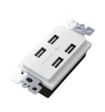 Buster + Punch NSC-143899 4 USB Charger Module, White Finish