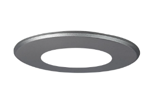 Nora Lighting NSLIM-4RDTS Round Face Plate for NSLIM, Silver Finish