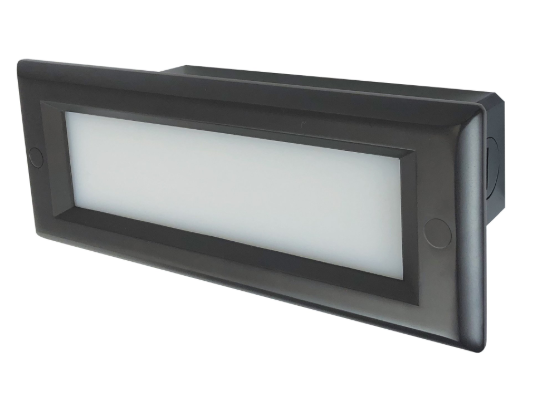 NORA Lighting NSW-842/SCBZ Brick Die-Cast LED Step Light w/ Frosted Lens Face Plate, Multi-Color Temperature, Bronze Finish