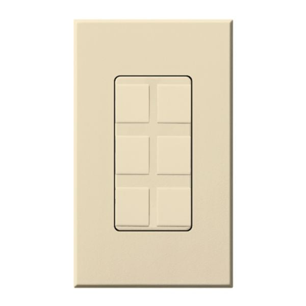Lutron NT-6PF-BE Nova T Field Customizable 6-Port Frame, Beige Finish