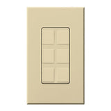 Lutron NT-6PF-IV Nova T Field Customizable 6-Port Frame, Ivory Finish