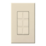 Lutron NT-6PF-LA Nova T Field Customizable 6-Port Frame, Light Almond Finish