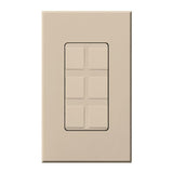 Lutron NT-6PF-TP Nova T Field Customizable 6-Port Frame, Taupe Finish