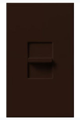Lutron NT-S-NFB-BR Nova T Wall Plate Kit, 1-Gang, Fits 1 Small NovaT/Nova Control, No Fins Broken, Metal Finish, Brown