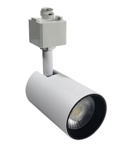 Nora Lighting NTE-864L940NW/L Max Mini L-Style LED Track Head Ceiling Light, Narrow Flood Optic, Lumens 1000lm, Color Temperature 4000K, White Finish