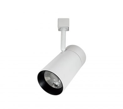 Nora Lighting NTE-865L935SW/L LED Track Ceiling Light, 25W, 2450lm, 3500K, Spot Optic White Finish L-Style Adapter