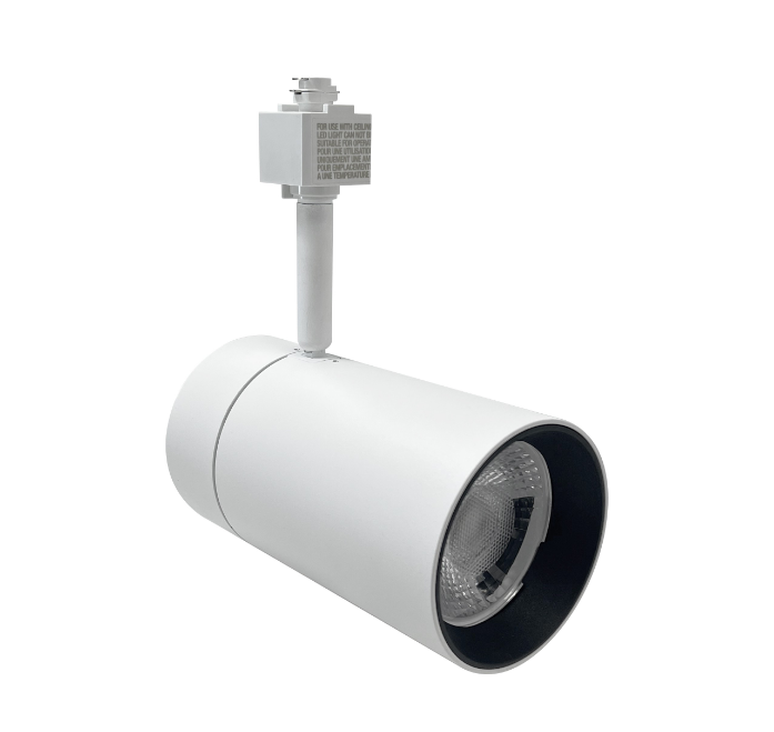 Nora Lighting NTE-866L940FW/J Max XL J-Style LED Track Head Ceiling Light, Flood Optic, Lumens 3650Lm, Color Temperature 4000K, White Finish